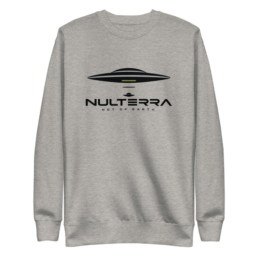 Nulterra UFO Signal Sweatshirt in Carbon Grey with black UFO logo