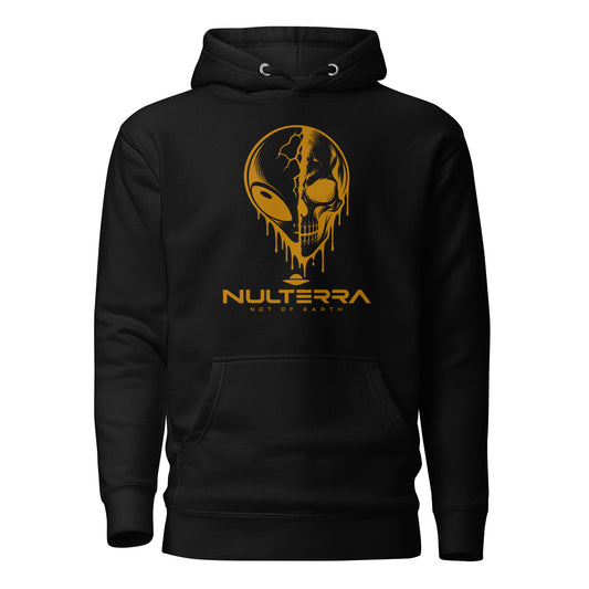 Unknown Anatomy black alien skull hoodie product mockup