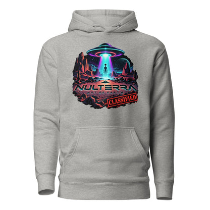 NULTERRA Classified Alien UFO Encounter hoodie in carbon grey