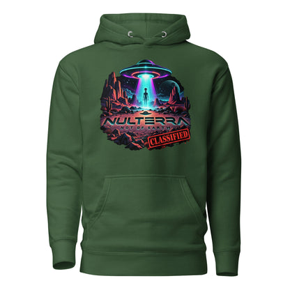 NULTERRA Classified Alien UFO Encounter hoodie in forest green