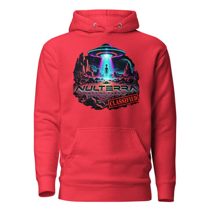 NULTERRA Classified Alien UFO Encounter hoodie in red