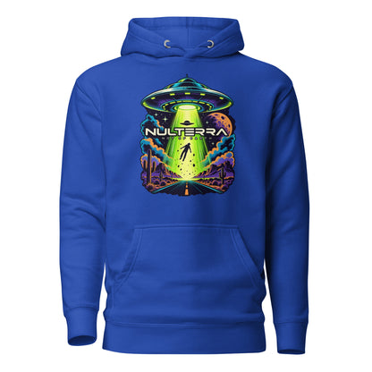 Desert Abduction Alien UFO Hoodie in team royal blue by Nulterra