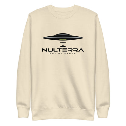 Nulterra UFO Signal Sweatshirt in Bone with black UFO logo