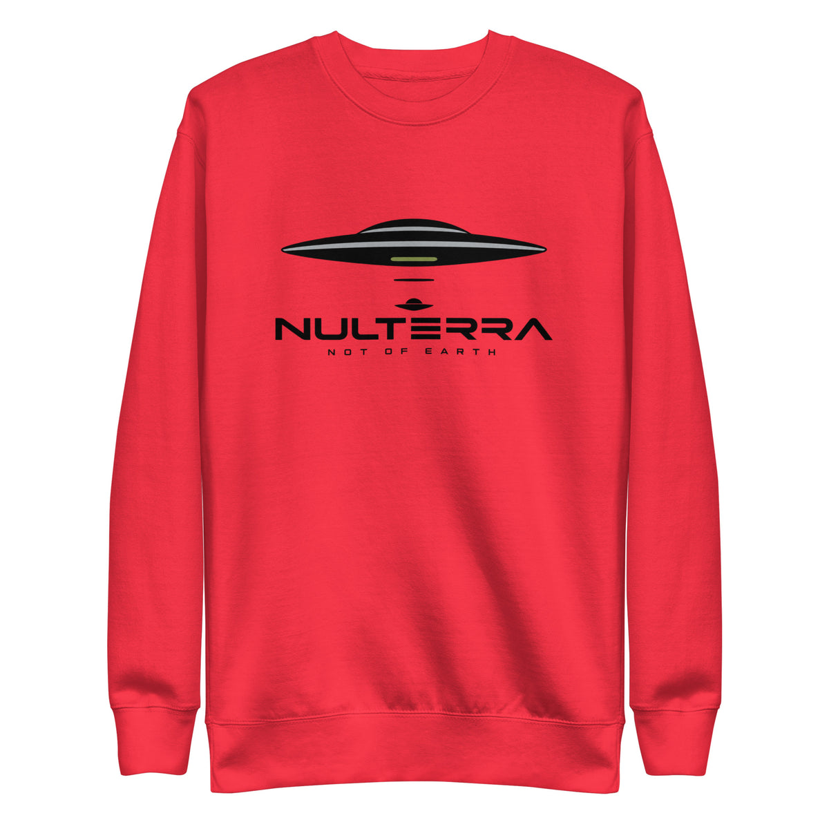 Nulterra UFO Signal Sweatshirt in Team Red with black UFO logo