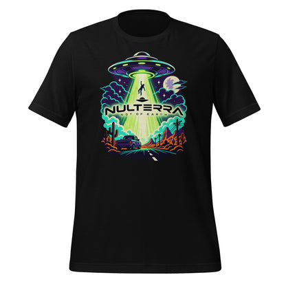 Desert Abduction Alien UFO T-Shirt in black by Nulterra