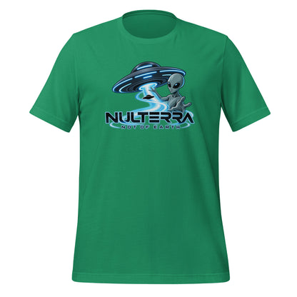 Signal Contact Alien UFO T-Shirt in Kelly green with Nulterra alien and UFO graphic