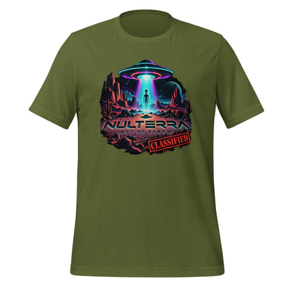 NULTERRA Classified Alien UFO Encounter T-shirt in olive