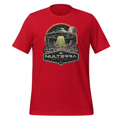 Nulterra Desert Signal UFO T-Shirt in Red with retro alien desert graphic