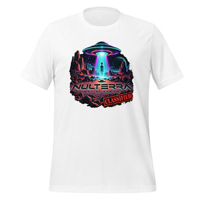 NULTERRA Classified Alien UFO Encounter T-shirt in white